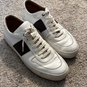 Hugo Boss White and Brown calfskin Leather Sneakers 12